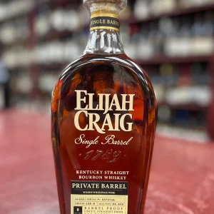 (Woods Private Barrel) Elijah Craig Single Barrel Straight Bourbon Whiskey, Kentucky, USA (750ml)